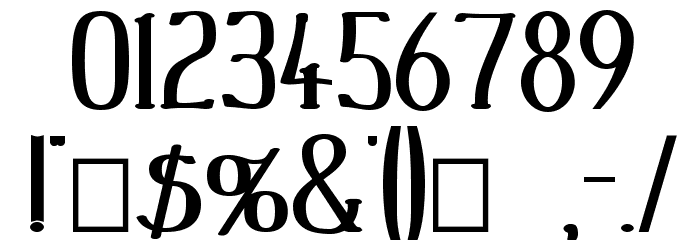 Peake Bold Font OTHER CHARS