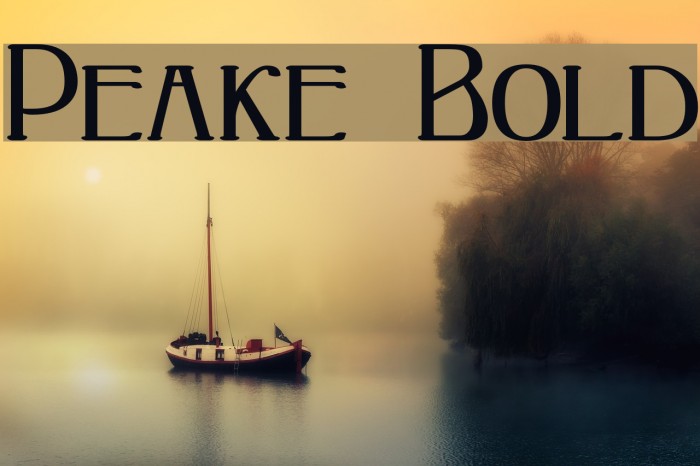 Peake Bold Font examples