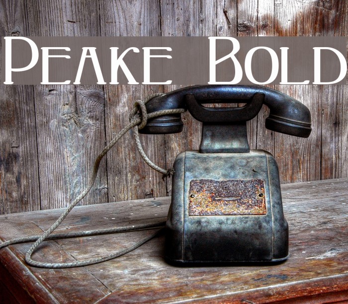 Peake Bold Font examples