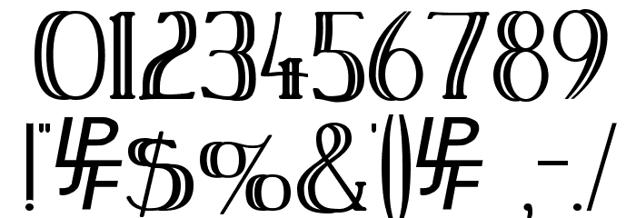 Peake Doubled Font OTHER CHARS