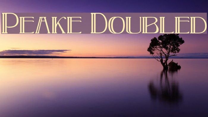 Peake Doubled Font examples