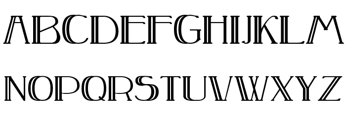 Peake Doubled Font LOWERCASE