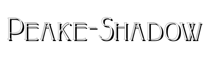 Peake-Shadow Font