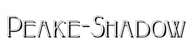 Peake-Shadow  नि: शुल्क फ़ॉन्ट्स डाउनलोड