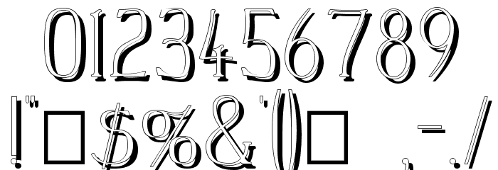 Peake-Shadow Font OTHER CHARS