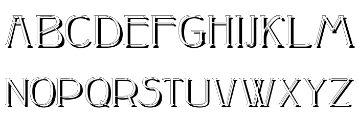 Peake-Shadow Font LOWERCASE
