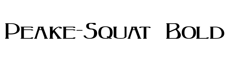 Peake-Squat Bold  Frei Schriftart Herunterladen