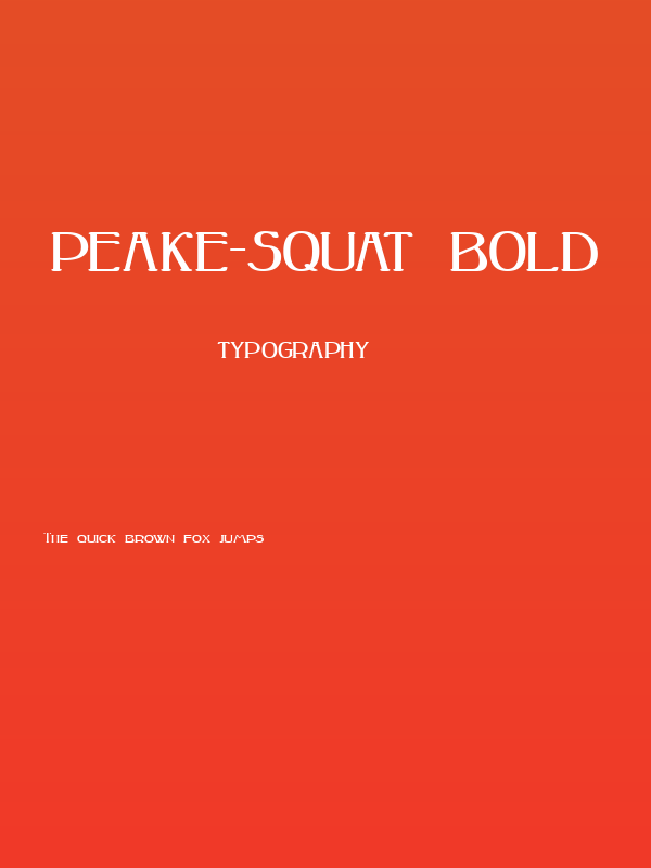 Peake-Squat Bold Poster