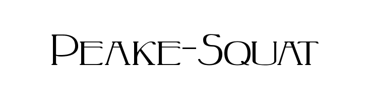 Peake-Squat  नि: शुल्क फ़ॉन्ट्स डाउनलोड
