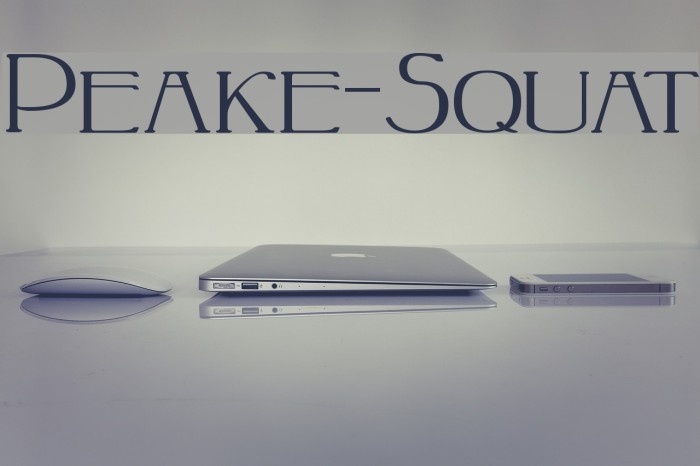 Peake-Squat Font examples