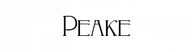Peake  Frei Schriftart Herunterladen