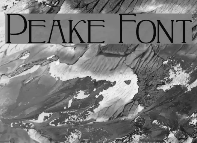 Peake Font examples
