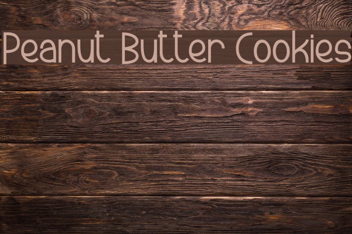 Peanut Butter Cookies Font examples