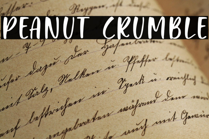 Peanut Crumble Example 2