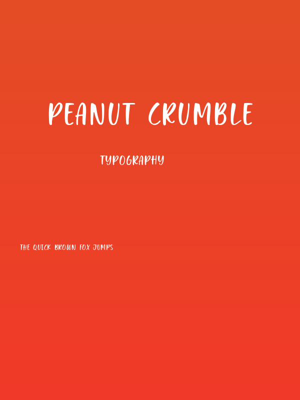 Peanut Crumble Poster