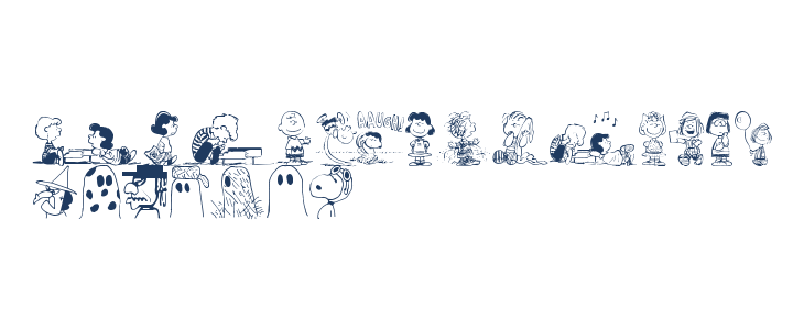Peanuts Gang Dings Lowercase