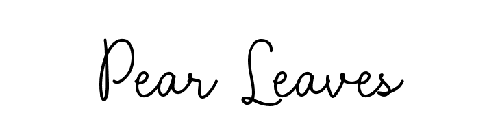 Pear Leaves  フリーフォントのダウンロード