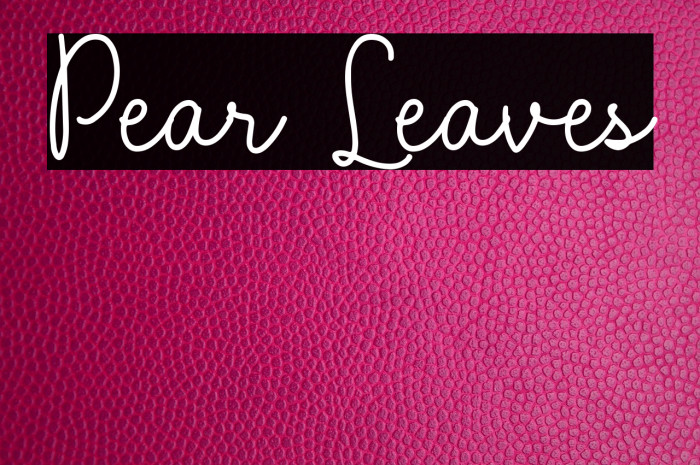 Pear Leaves Example 1