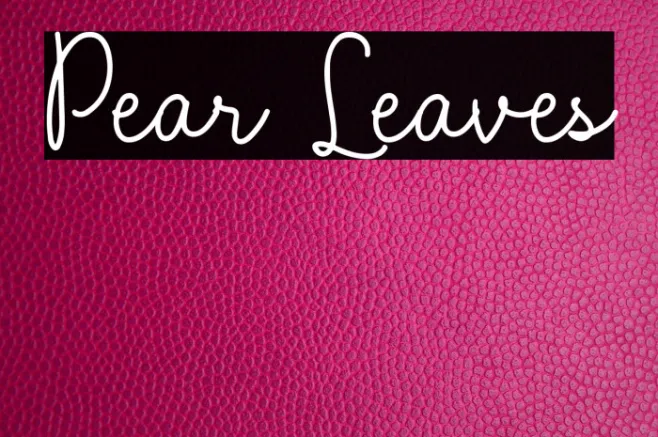 Pear Leaves Example 1