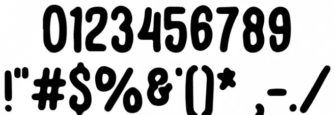 Pearch Font OTHER CHARS