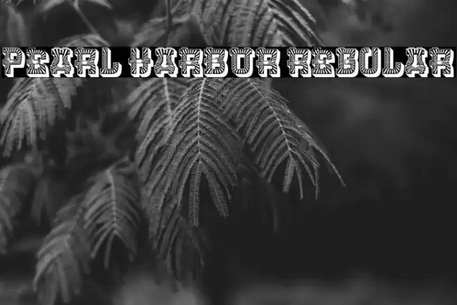 Pearl Harbor Regular Font examples