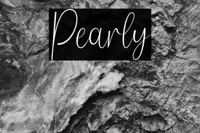 Pearly Font examples