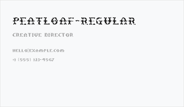 Peatloaf-Regular Business Card