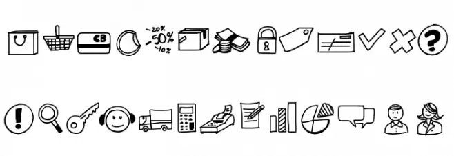 PeaxDrawnIcons Fonte MAIÚSCULAS