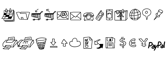 PeaxDrawnIcons Font LOWERCASE