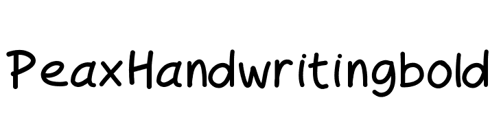 PeaxHandwritingbold Font