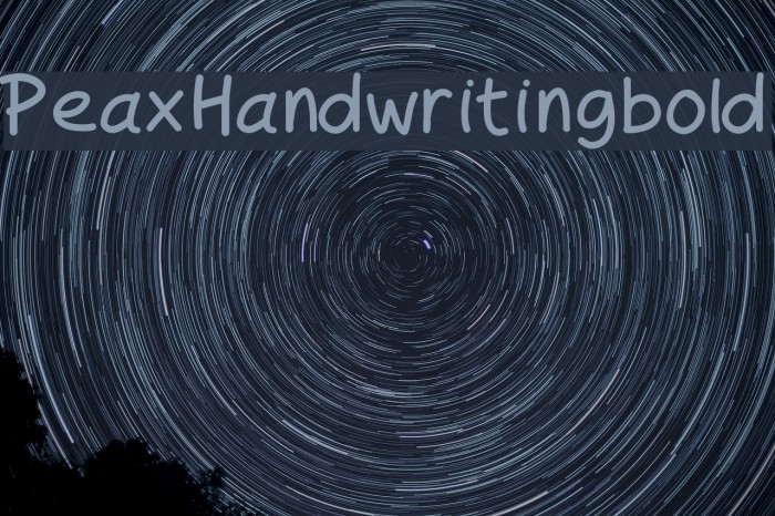 PeaxHandwritingbold Font examples