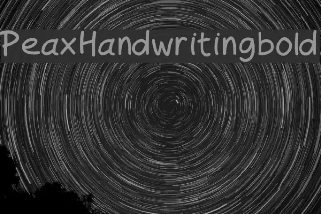 PeaxHandwritingbold Font examples