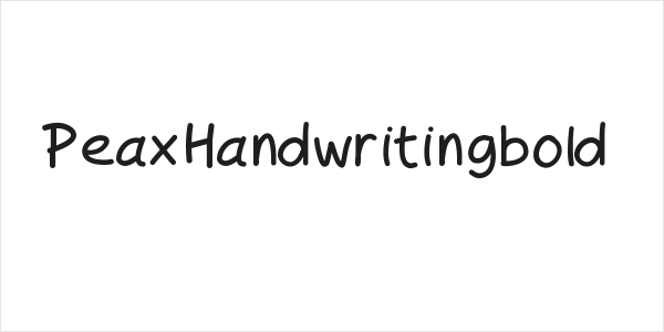 PeaxHandwritingbold Logo
