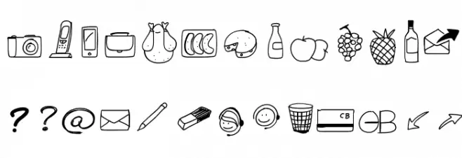 PeaxWebdesignFreeIcons Шрифта строчной