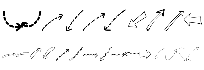 PeaxWebdesignarrows Font OTHER CHARS