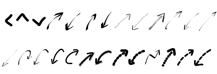PeaxWebdesignarrows Font LOWERCASE