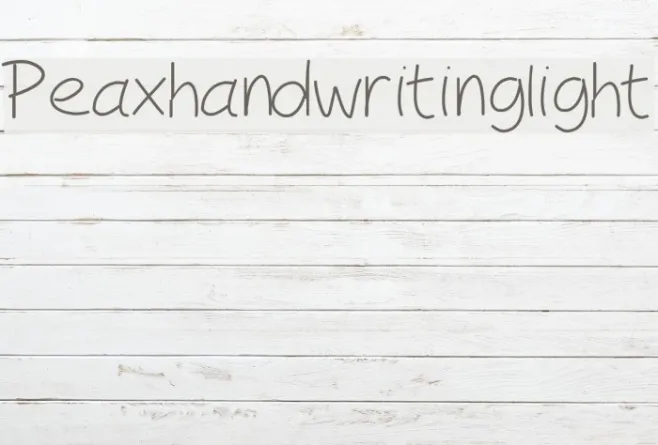 Peaxhandwritinglight Example 1