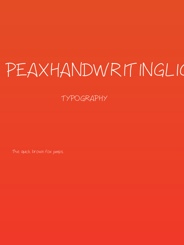 Peaxhandwritinglight Poster