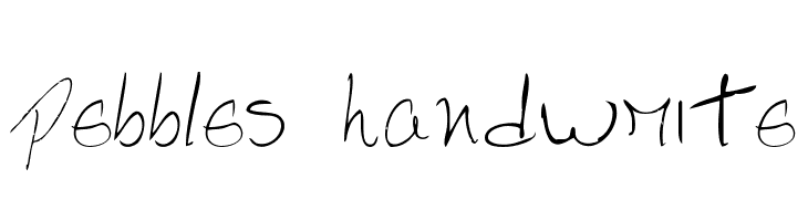 Pebbles handwrite  नि: शुल्क फ़ॉन्ट्स डाउनलोड