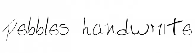 Pebbles handwrite  Frei Schriftart Herunterladen