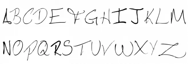 Pebbles handwrite Schriftart Groß