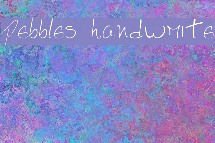 Pebbles handwrite Font examples