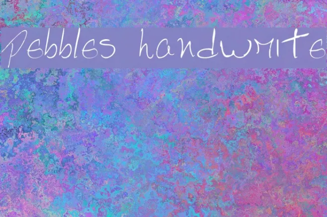 Pebbles handwrite Example 2