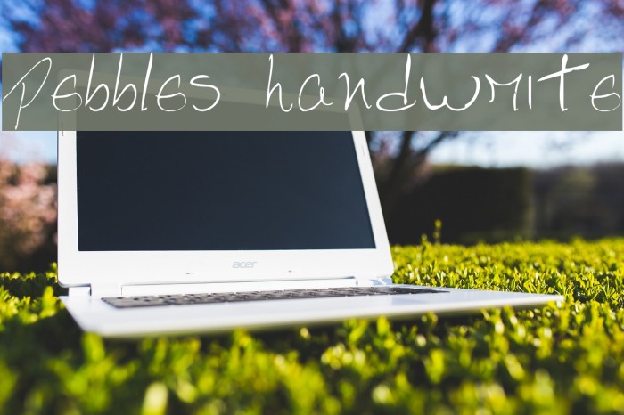 Pebbles handwrite Font examples