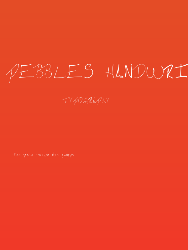 Pebbles handwrite Poster