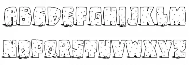 Pebbles Шрифта ВЕРХНИЙ