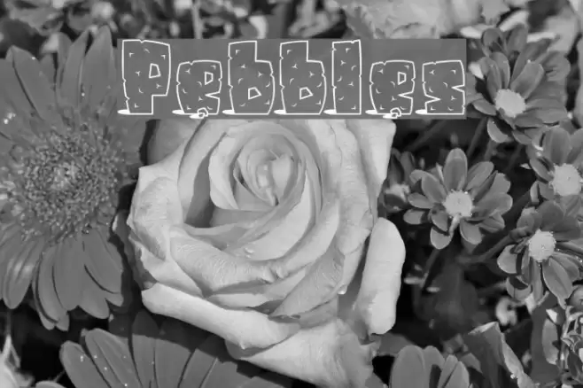 Pebbles Шрифта examples