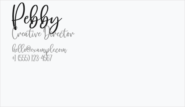 Pebby Business Card