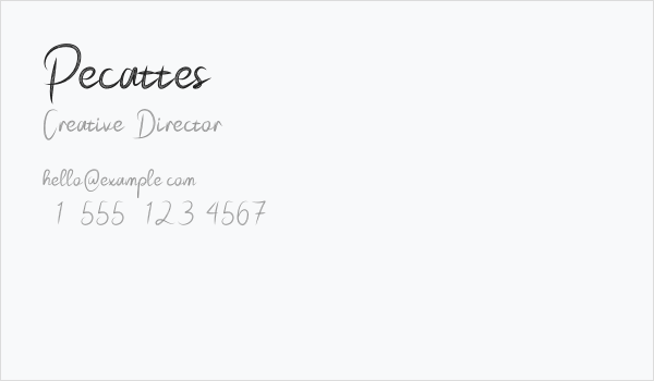 Pecattes Business Card