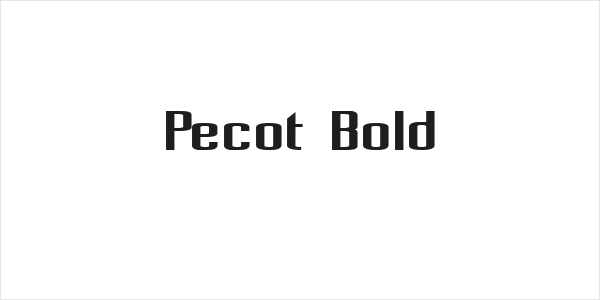 Pecot Bold Logo